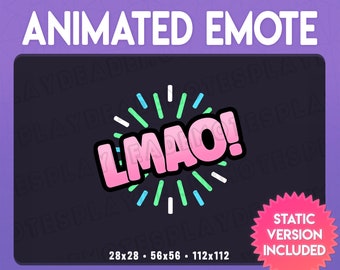Animated LMAO Emote in Soft Pink (Animated+Static) (Digital Download) [sp]