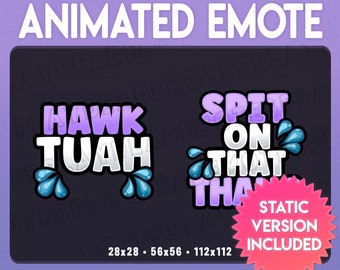 Animated HAWK TUAH Emote in Soft Pastel Purple (Animated+Static) (Digital Download) [sv]