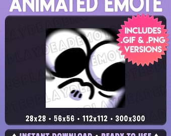 Animated Ghost Intense Stare Emote (Animated+Static) (Digital Download)