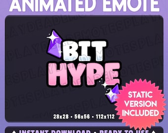Animated BIT HYPE Cheer Emote in Soft Pastel Pink (Animated+Static) (Digital Download) [sp]