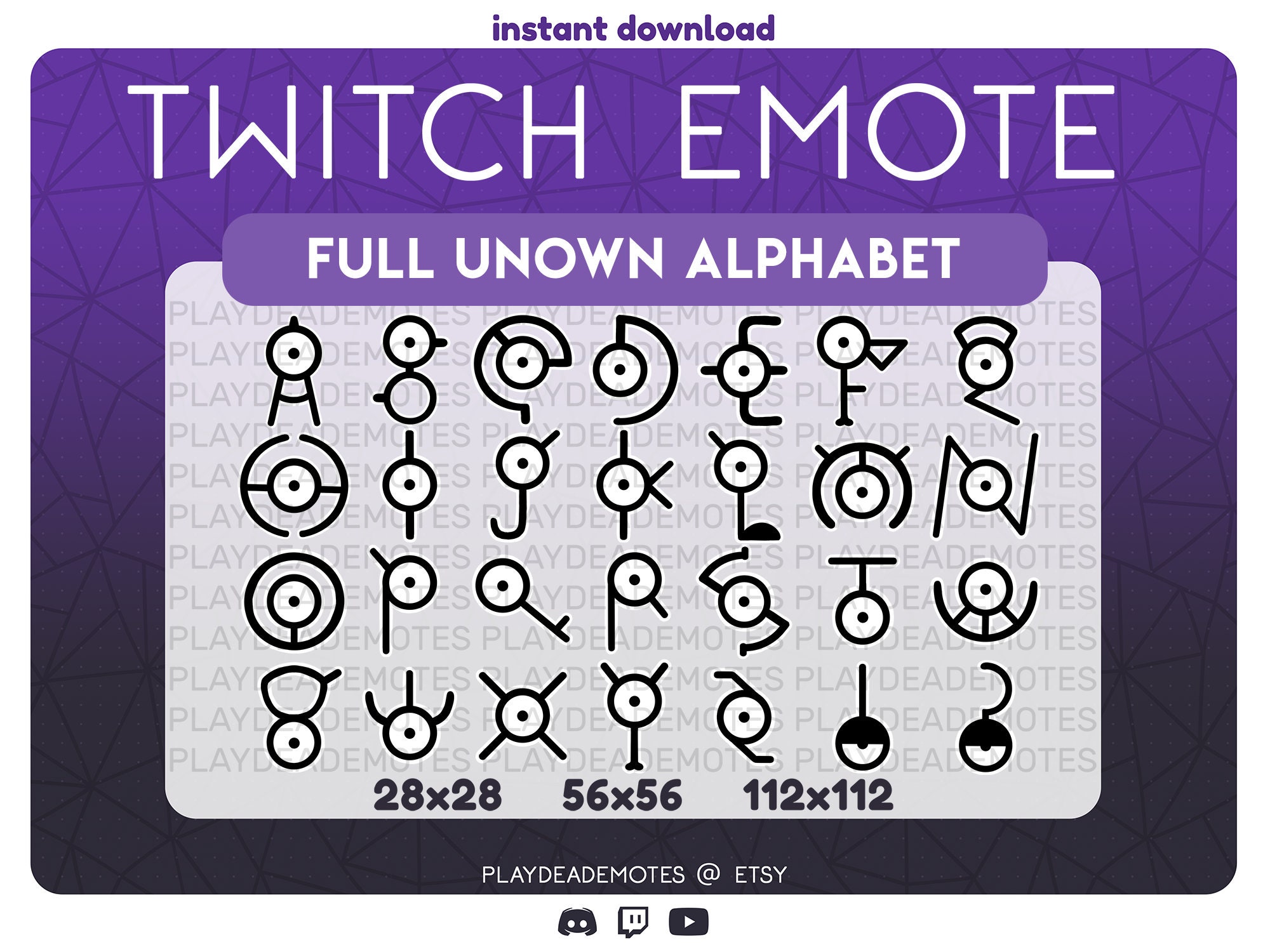 Unown Alphabet Photographic Print for Sale by Biochao