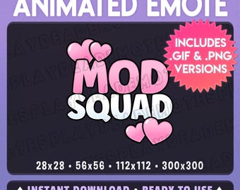 Animated MOD SQUAD Emote in Soft Pastel Pink (Animated+Static) (Digital Download) [sp]