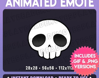 Animated Skull Emote | (Animated+Static) (Digital Download) | [sp]