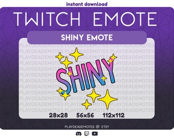SHINY Pastel Twitch Emote | Shiny Pokemon Discord Emotes | Instant Download Twitch Graphics, Shiny Pokemon Emote, Girly SHINY Sparkle Emotes