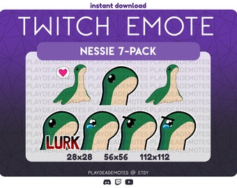 Cute Apex Legends Nessie Twitch Emote Bundle 7-Pack | Apex Nessie Discord Emotes | Instant Download Twitch Apex Legends Nessie Wattson Emote