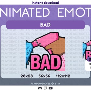 ANIMATO + STATICO Bottiglia spray rosa Emote CATTIVE / Animato in 3 velocità! / Emote animate + Emote statiche per Twitch, Discord e altro
