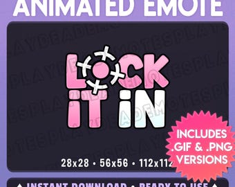 Animated LOCK IT IN Emote in Soft Pastel Pink (Ani+Static) (Digital Download) [sp]