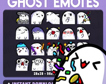 20 kawaii-spookemotes: griezelig-schattig emotepakket (alleen statisch) (digitale download)