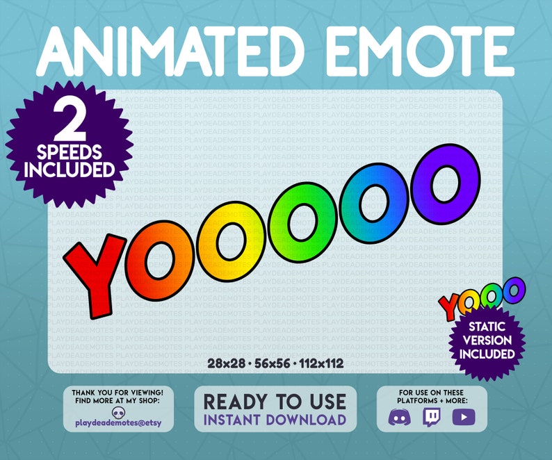 Yooo Text Yooooo Scrolling Animated Emote | ANIMATED + STATIC Long Yooo Emote ...