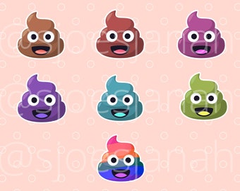 Poop Kawaii Emote / badge for Twitch | Discord emote | Poop emotes | youtube emote | sh*t emote | Twitch badge | sh*t badge