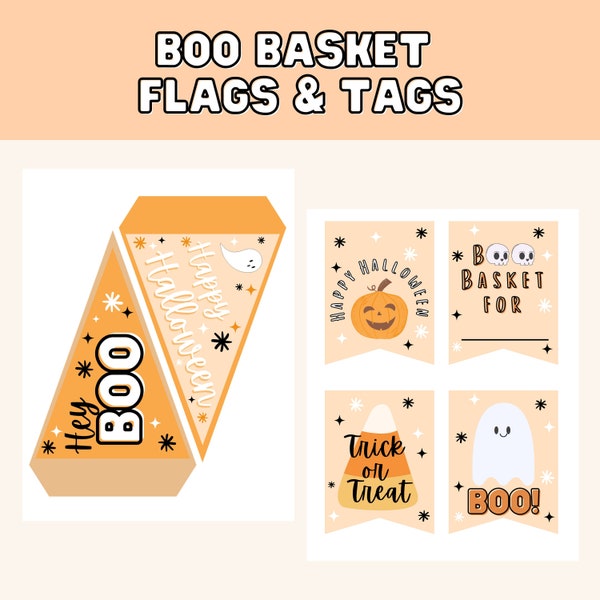 Boo Basket Flags and Tags