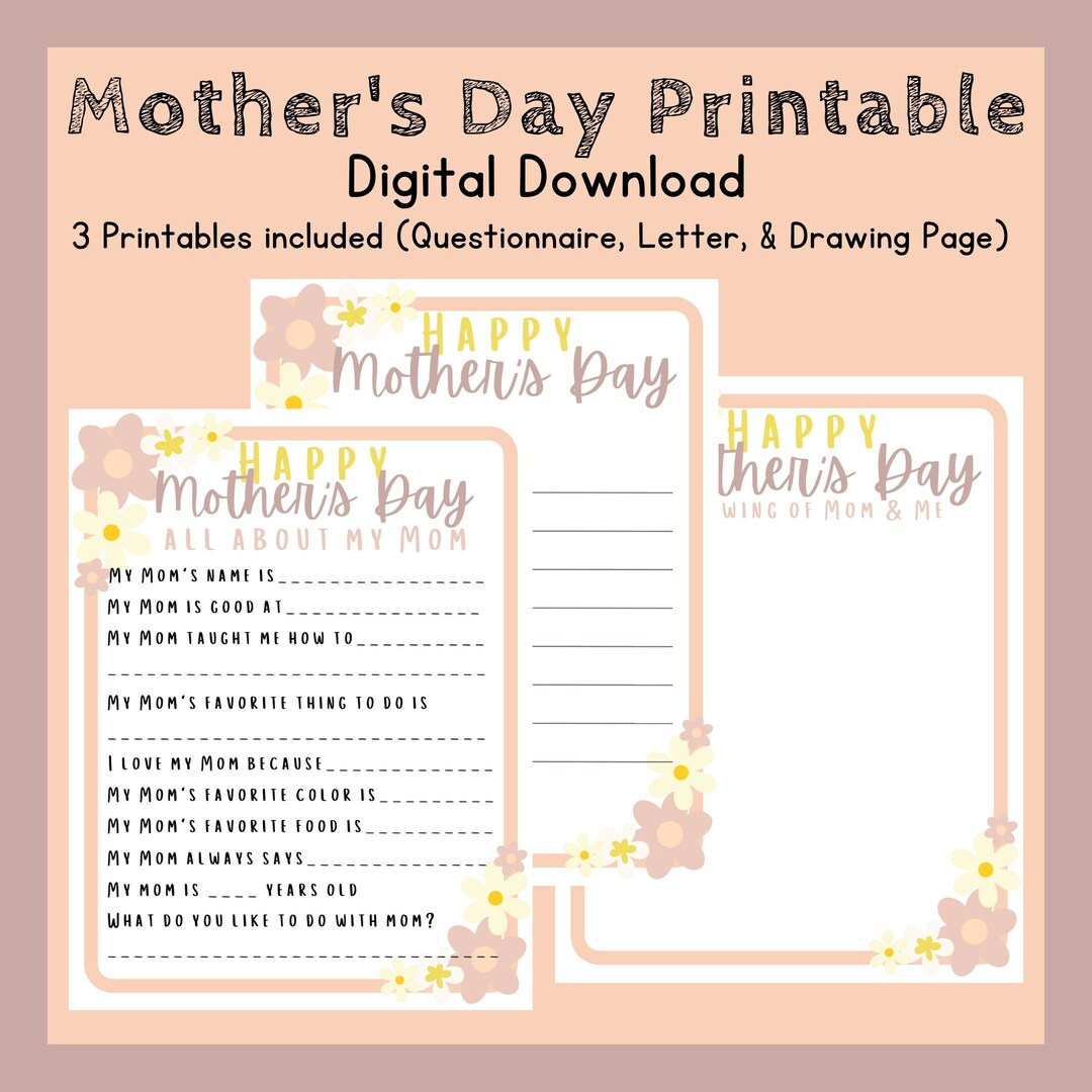 Mother's Day Printable - Etsy