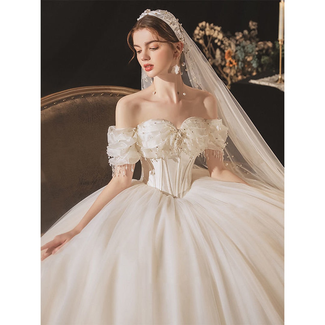 Elegant White Wedding Dresses on Etsy – Handmade & Unique