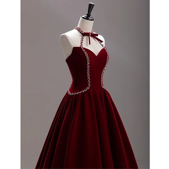 Ruby Red Prom Gown Red Princess Gown Red Long Dress Red Etsy