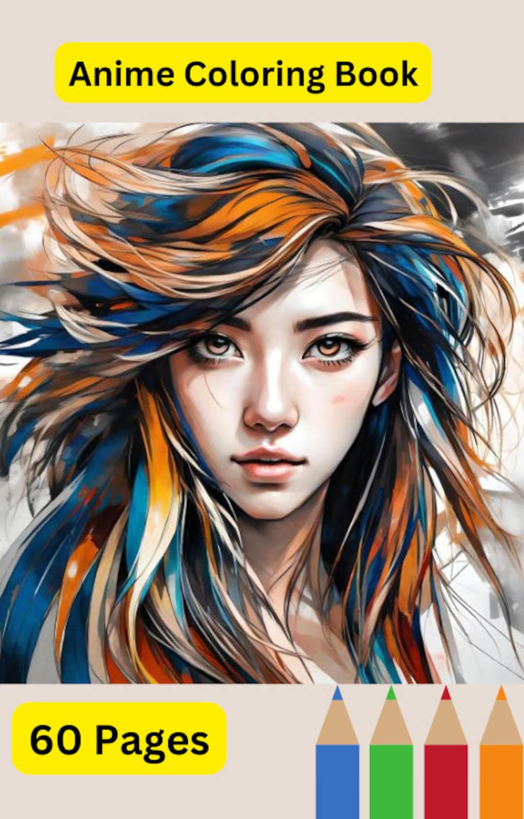 Anime Coloring Book Unleashing Your Inner Artist PDF Down Load Etsy