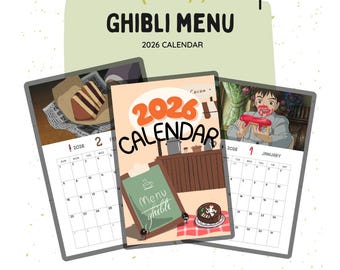 Anime Ghibli Food 2026 Digital Calendar