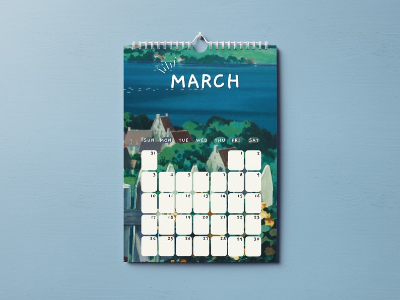 Cute 2024 Wall Calendars Scenery Anime Etsy