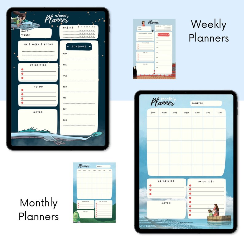 Spirited Away Planner – Printable Anime Daily Journal (A4/A5) - Etsy