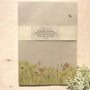 Graspapier Briefpapier "Wiesenspaziergang" A4