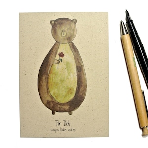 Postkarte A6 Graspapier "wegen Liebe und so..."