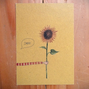 Postkarte A6 Graspapier "Danke!"