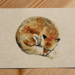 Postkarte A6 Graspapier "Fuchs"