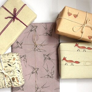Set 4 x Bögen Graspapier-Geschenkpapier 50x70cm