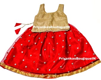 Designer Baby Girls Dress , Kids Lehenga, Readymade Ethnic Wear Kids Lehenga, Festive Wear,Readymade Kids Lehenga, Girls Lehenga Choli