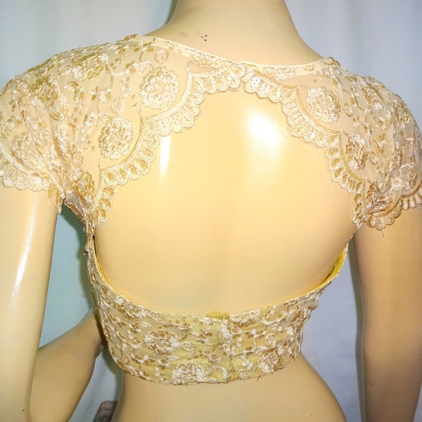 Women's Saree Blouse, Readymade Saree Blouse, Gold Sari Blouse, Party Wear Blouse, Embroidered Net Sari Blouse