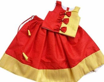 Ready To Wear Kids Lehenga Choli Set, Ready To Wear Ethnic Wear Kids Lehenga, Festive Wear, New Born baby Pavadai Set, Girls Lehenga Choli