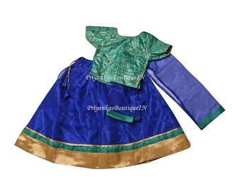 Baby Girl Lehenga Choli, Lehenga Choli , Readymade Kids Wear, Festive Wear, New Born baby Pavadai Set, Girls Lehenga Choli