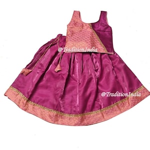 Traditinal Baby Girls Pavadai Set, Ready To Wear Ethnic Wear Kids Lehenga, Festive Wear, New Born baby Pavadai Set, Girls Lehenga Choli
