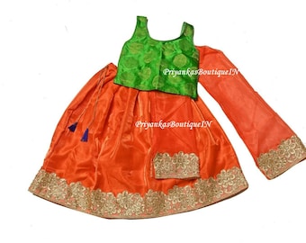 Baby Girls Dress , Kids Lehenga, Readymade Ethnic Wear Kids Lehenga, Festive Wear,Readymade Kids Lehenga, Girls Lehenga Choli
