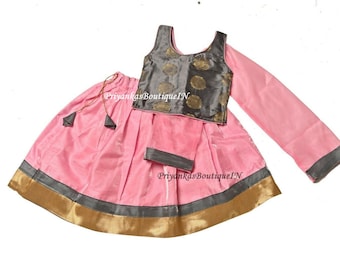 Baby Girl Pavadai Set,  Kids Lehenga, Readymade Ethnic Wear Kids Lehenga, Festive Wear,Readymade Kids Lehenga, Girls Lehenga Choli