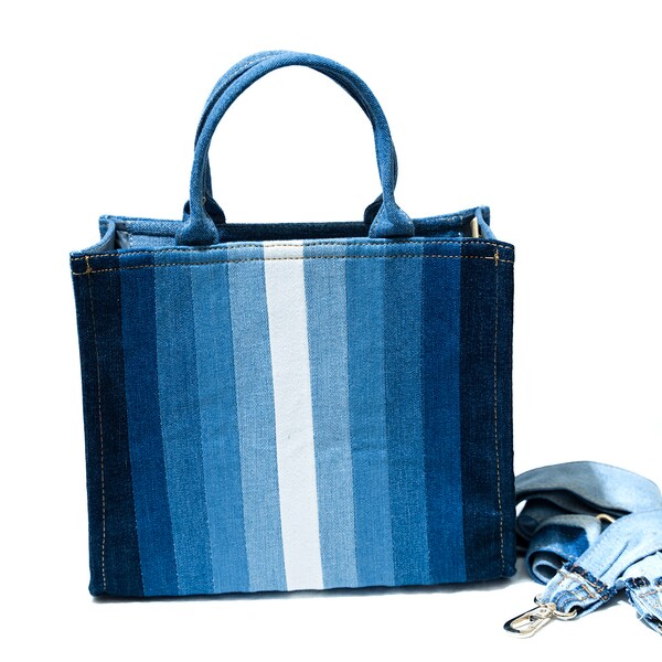 Denim Tote Bag Etsy