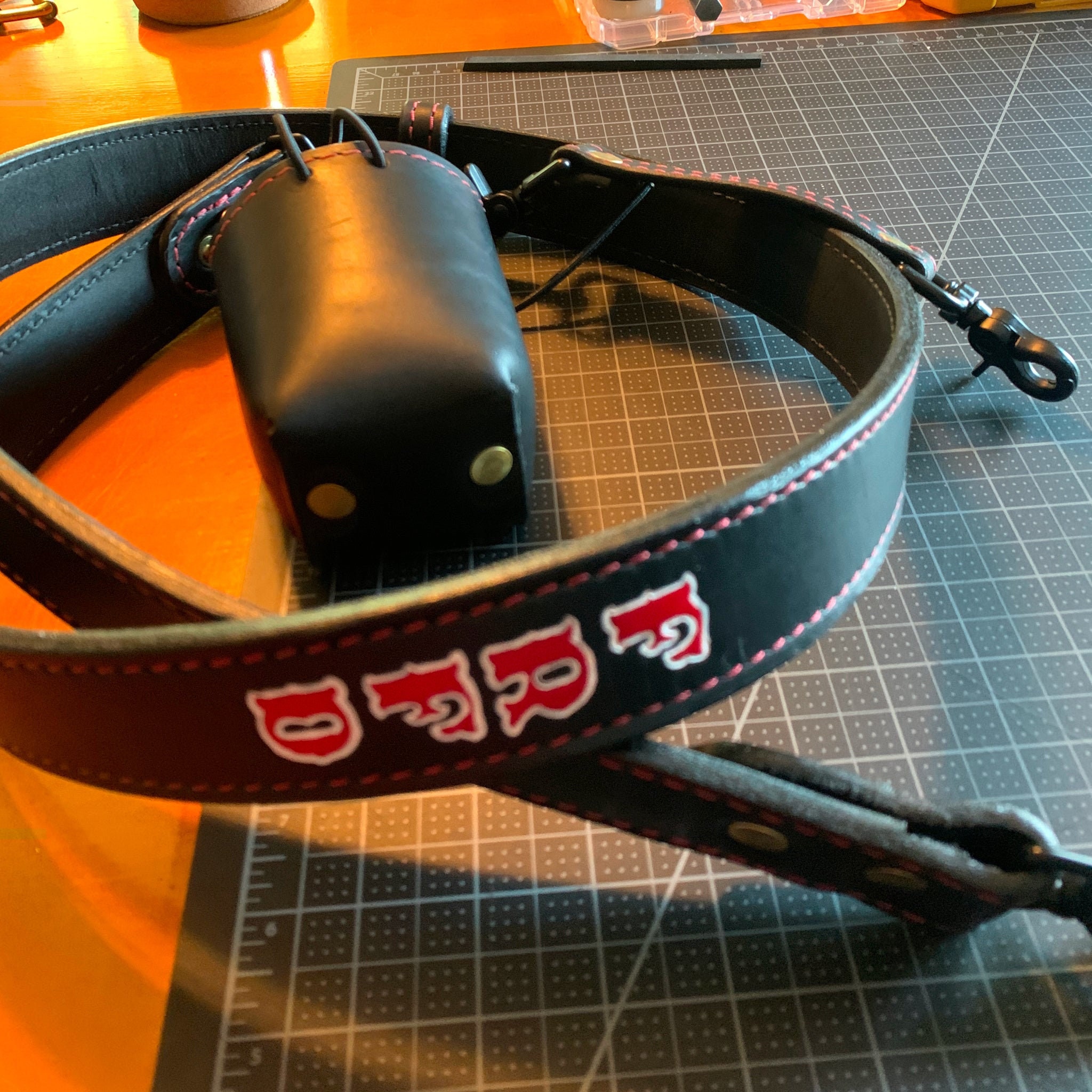 Custom Leather Firefighter Radio Strap Heavyduty Etsy