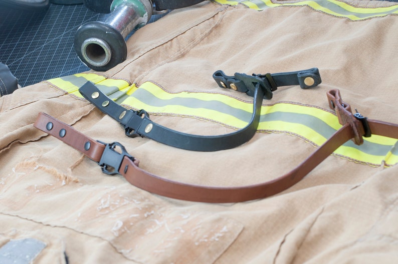Leather Firefighter Helmet Strap Etsy