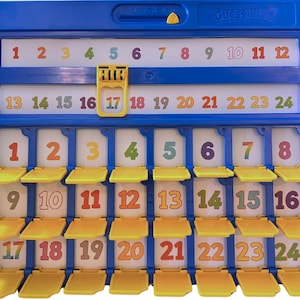 Cartões de inserção para impressão de números de 1 a 24 para o jogo ADIVINHE QUEM? 2.0 | Matemática infantil, reconhecimento de números, aprendizagem por meio de brincadeiras