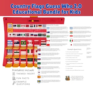 世界の国旗 誰でしょう？カスタムゲームインサート | 地理学習（PDFデジタルダウンロード）