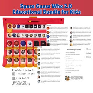 ¿Quién es quién en el espacio? 2.0 Juego personalizado / Paquete de juegos educativos (Descargas en PDF)