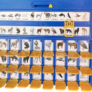 Inserto stampabile sui predatori animali per il gioco "INDOVINA CHI?" 2.0 / Gioco didattico su carnivori, cacciatori e fauna selvatica