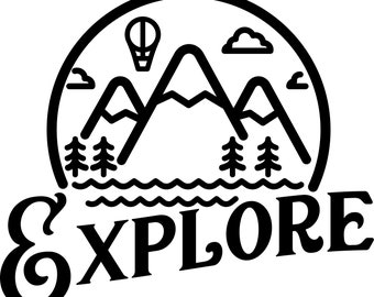 Explore Mountain SVG