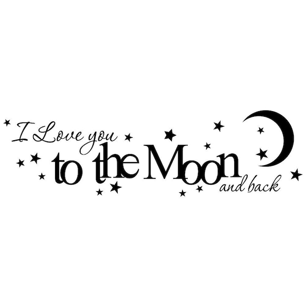 I love you to the moon and back svg