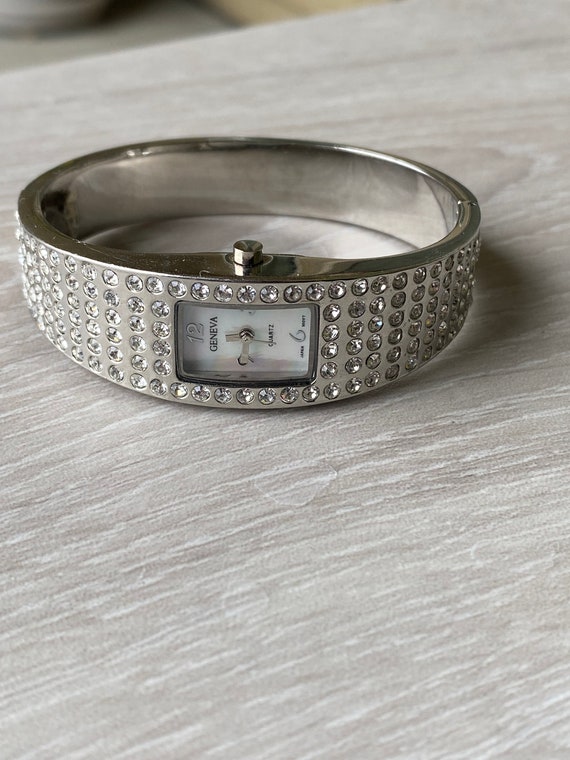 Vintage Geneva Bejeweled Watch | Rectangle Dial  |