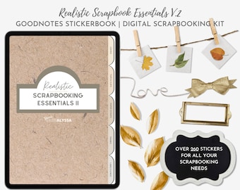 Realistic Digital Scrapbook Stickers, Ephemera Digital, Ephemera Vintage Garden, Digital Journal Stickers, Moodboard Stickers