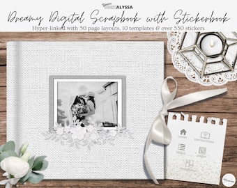 Realistic Digital Photo Album, Goodnotes Digital Scrapbook, Digital Journal, Wedding Digital Scrapbook