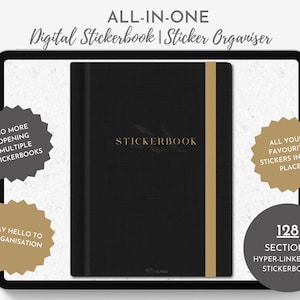 Digital Sticker Organizer, Digital Stickerbook, Digital Sticker Book, Over 100 Sections Digital Stickerbook, Digital Sticker Organizer