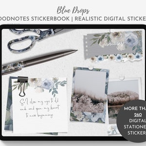 Adesivi digitali estetici, adesivi digitali floreali, adesivi digitali floreali, adesivi digitali realistici blu, adesivi eleganti