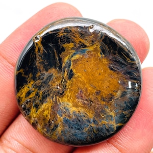Natural Pietersite Cabochon: Designer Gemstone for Jewelry Making (41x24x5 mm, 53 CT)