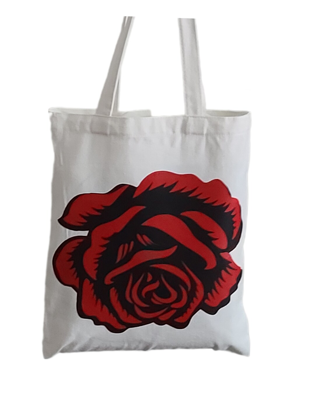 Red Rose Tote Bag Red Rose Bag Trendy Tote Bag Etsy